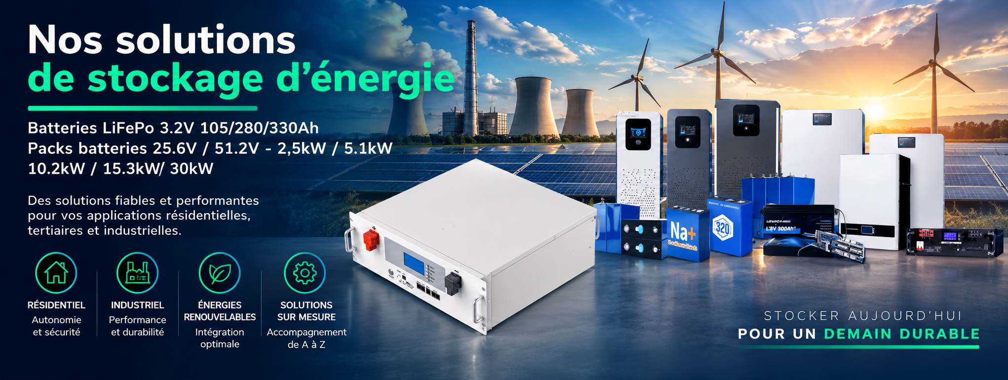 Solutions de stockage d’énergie durable